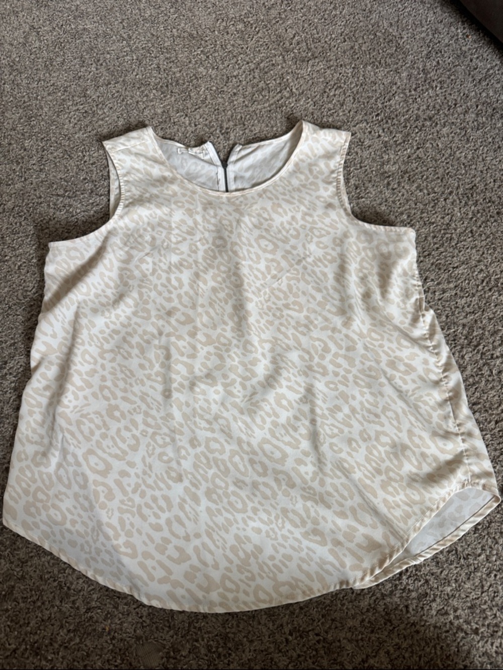 Maurices Cream Leopard-Print Sleeveless Camisole